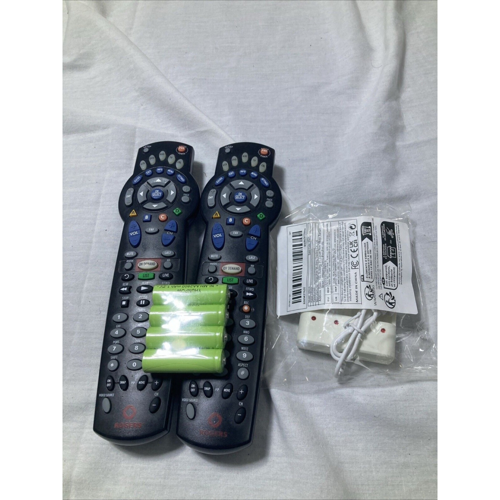 2 Rogers 1056B03 Replacement Remote Control With 4New Rechargeable AA Batteries